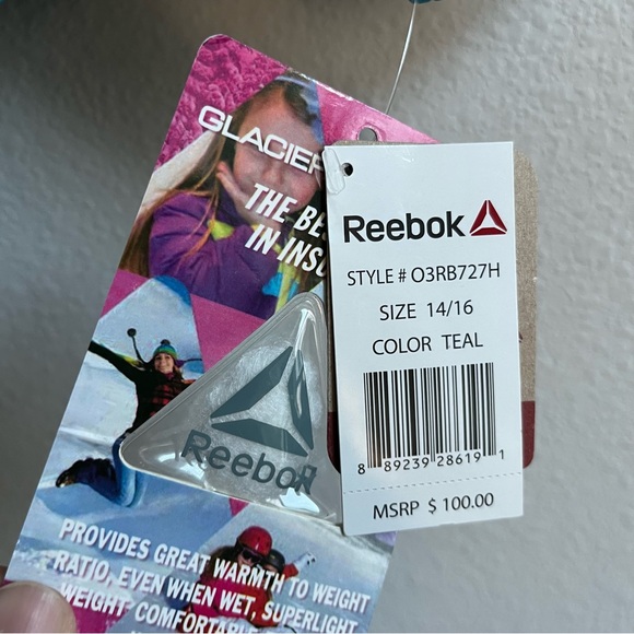 Reebok girls Glacier Shield Hooded Puffer Coat jacket NWT - Picture 7 of 8